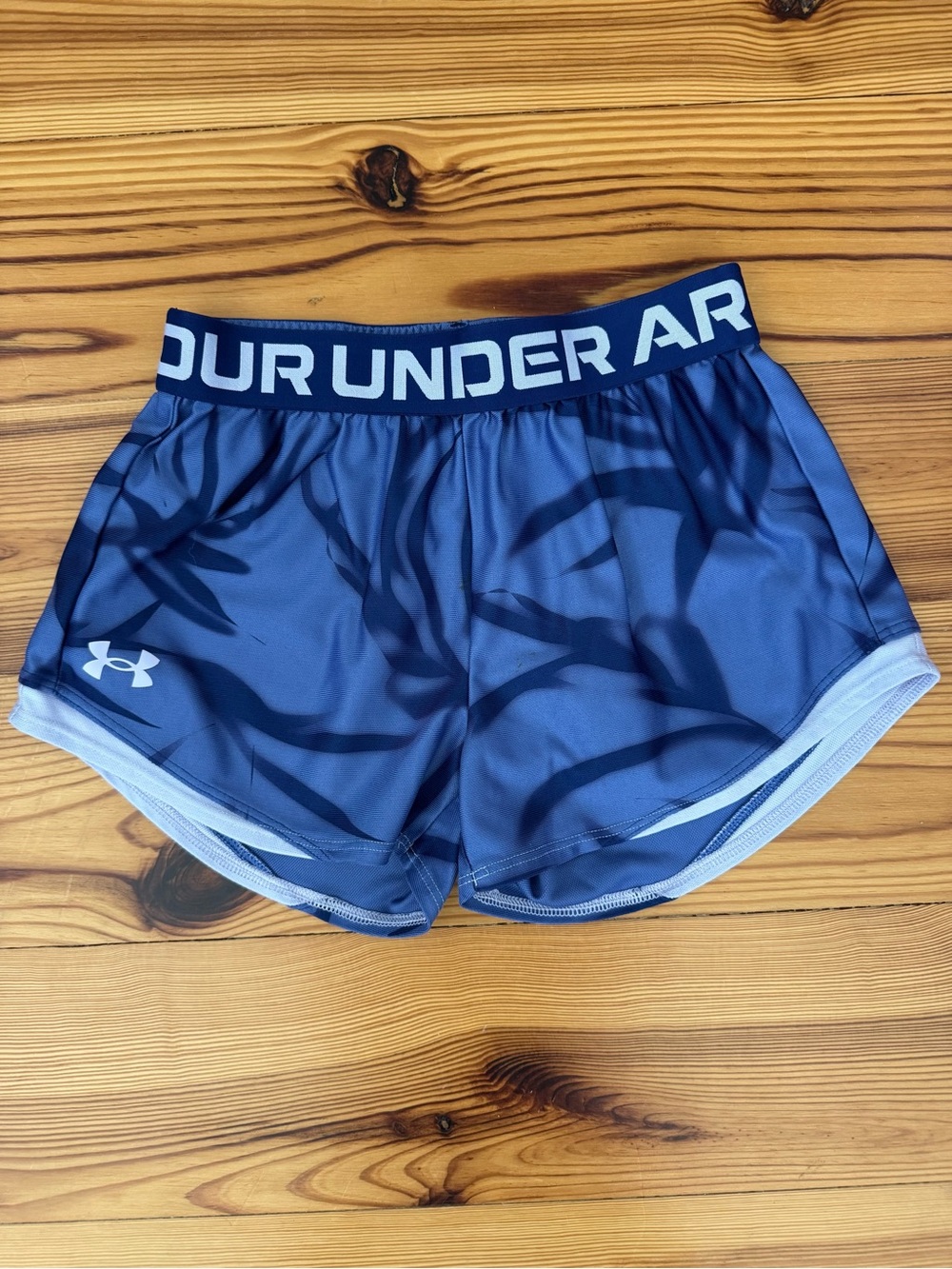 Under Armour Girls Purple Bluish Performance Running Shorts Med EUC
